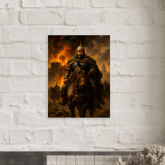 Batu Khan before the smoking gates of Ryazan metal print mockup