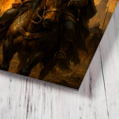 Batu Khan before the smoking gates of Ryazan metal print mockup