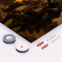 Batu Khan before the smoking gates of Ryazan metal print mockup