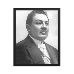 Bautista Saavedra framed print on a plain backdrop in size 16"x20".