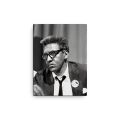 Bayard Rustin canvas print on a plain backdrop in size 12"x16".
