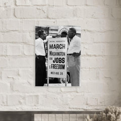 Bayard Rustin metal print mockup