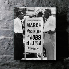 Bayard Rustin metal print mockup