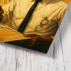 Bayard Rustin organizing march route metal print mockup