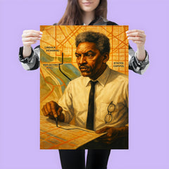 Bayard Rustin organizing march route poster 3