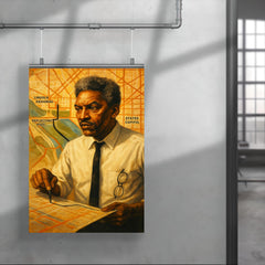 Bayard Rustin organizing march route poster 4