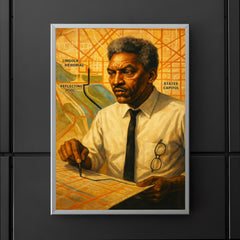 Bayard Rustin organizing march route poster 5