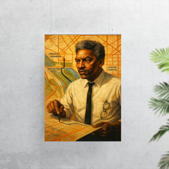 Bayard Rustin organizing march route poster 7