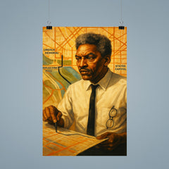 Bayard Rustin organizing march route poster 9