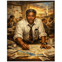 Bayard Rustin organizing the March on Washington jigsaw puzzle