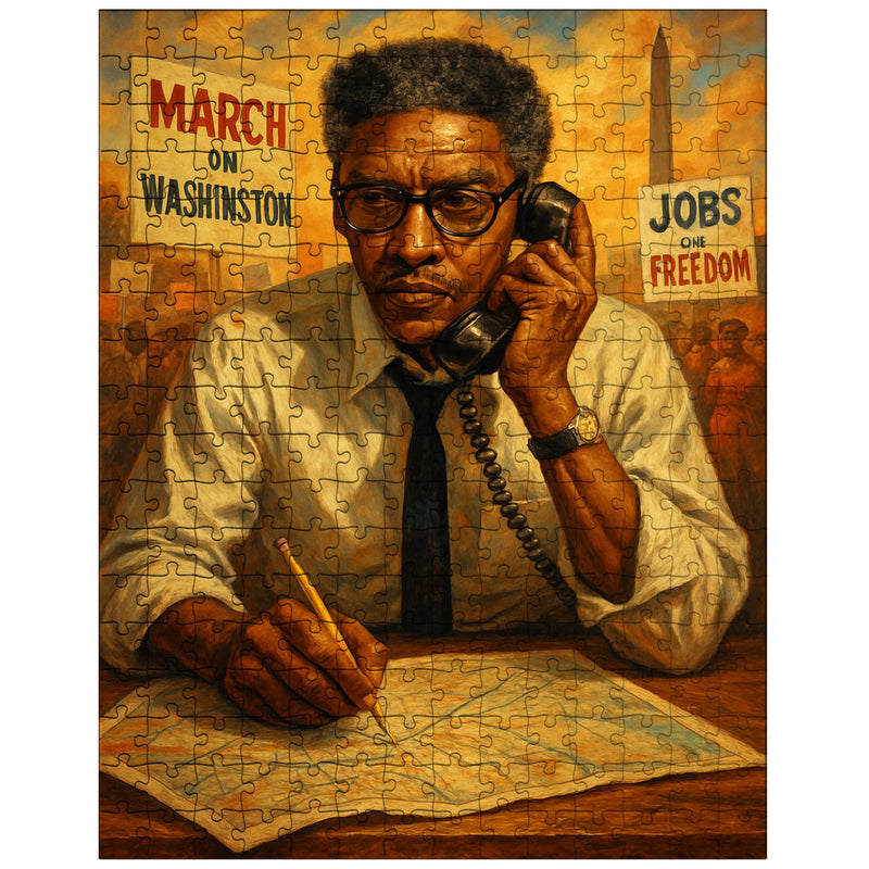Bayard Rustin organizing the March on Washington jigsaw puzzle