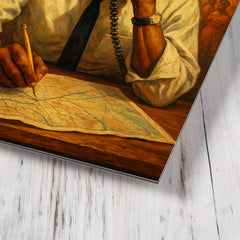 Bayard Rustin organizing the March on Washington metal print mockup