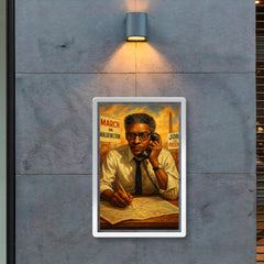 Bayard Rustin organizing the March on Washington poster 2