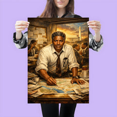 Bayard Rustin organizing the March on Washington poster 3