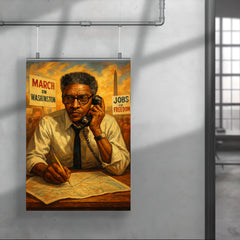 Bayard Rustin organizing the March on Washington poster 4