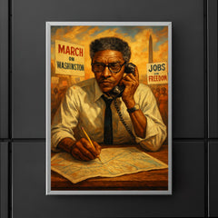 Bayard Rustin organizing the March on Washington poster 5
