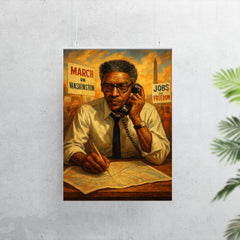 Bayard Rustin organizing the March on Washington poster 7