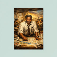 Bayard Rustin organizing the March on Washington poster 8