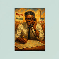 Bayard Rustin organizing the March on Washington poster 8