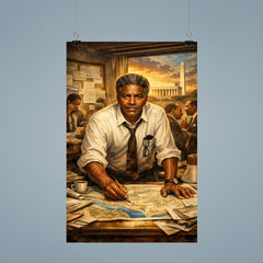 Bayard Rustin organizing the March on Washington poster 9