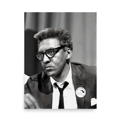 Bayard Rustin poster on a plain backdrop in size 18"x24".