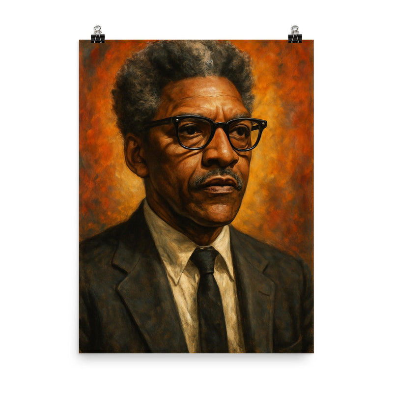 Bayard Rustin poster on a plain backdrop in size 8