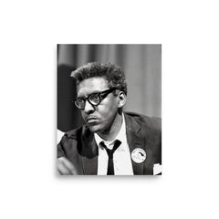 Bayard Rustin poster on a plain backdrop in size 8"x10".