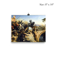 Bayard Sur le Pont du Garigliano by Henri Félix Emmanuel Philippoteaux, 1840 poster 4
