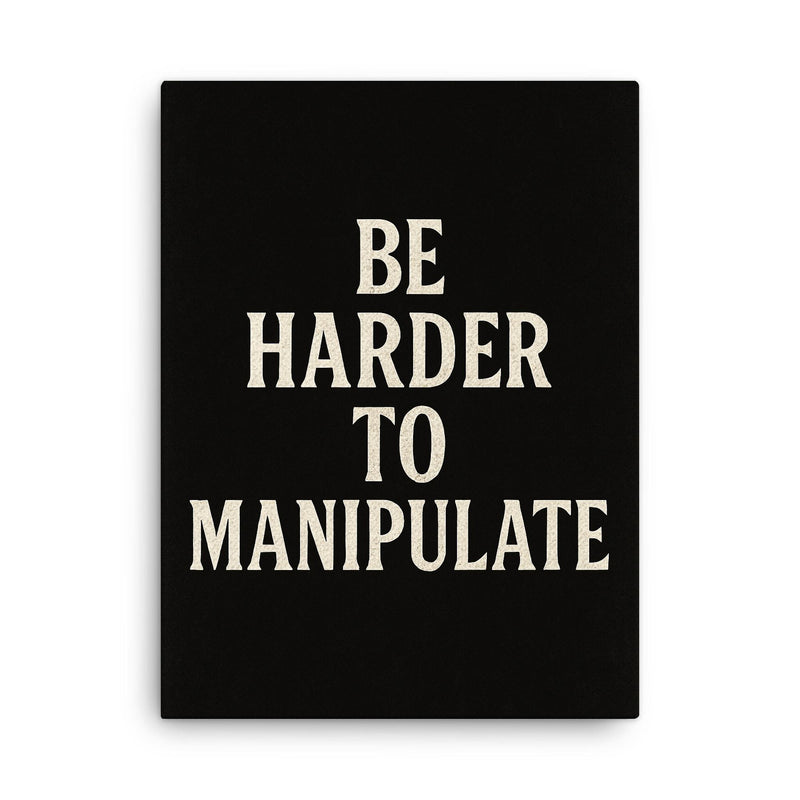 Be harder to manipulate canvas print on a plain backdrop in size 18