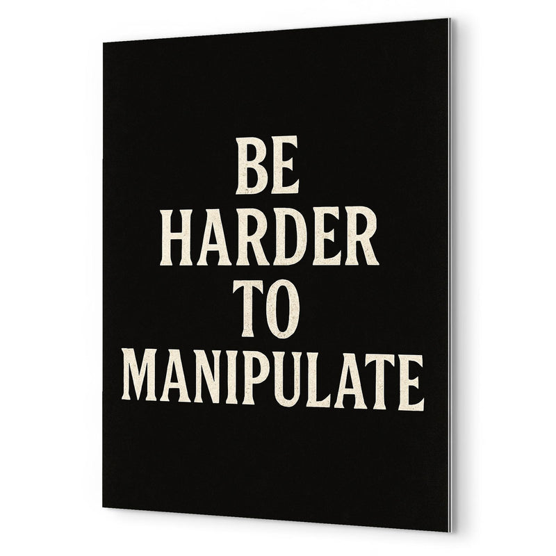 Be harder to manipulate metal print mockup