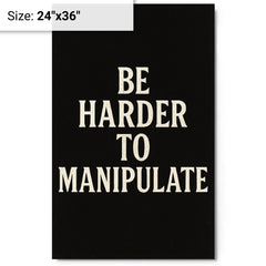 Be harder to manipulate metal print on a plain backdrop in size 24"x36".