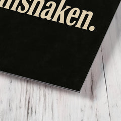 Be unshaken metal print mockup
