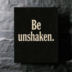 Be unshaken metal print mockup