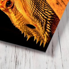 Bearded Dragon metal print mockup