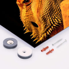 Bearded Dragon metal print mockup