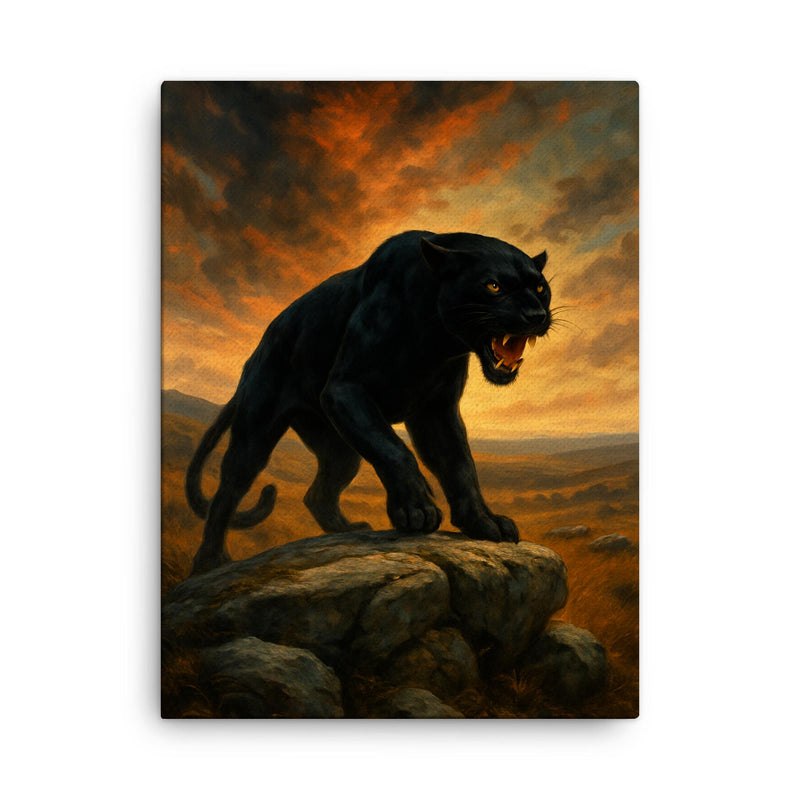 Beast of Bodmin Moor England canvas print on a plain backdrop in size 18