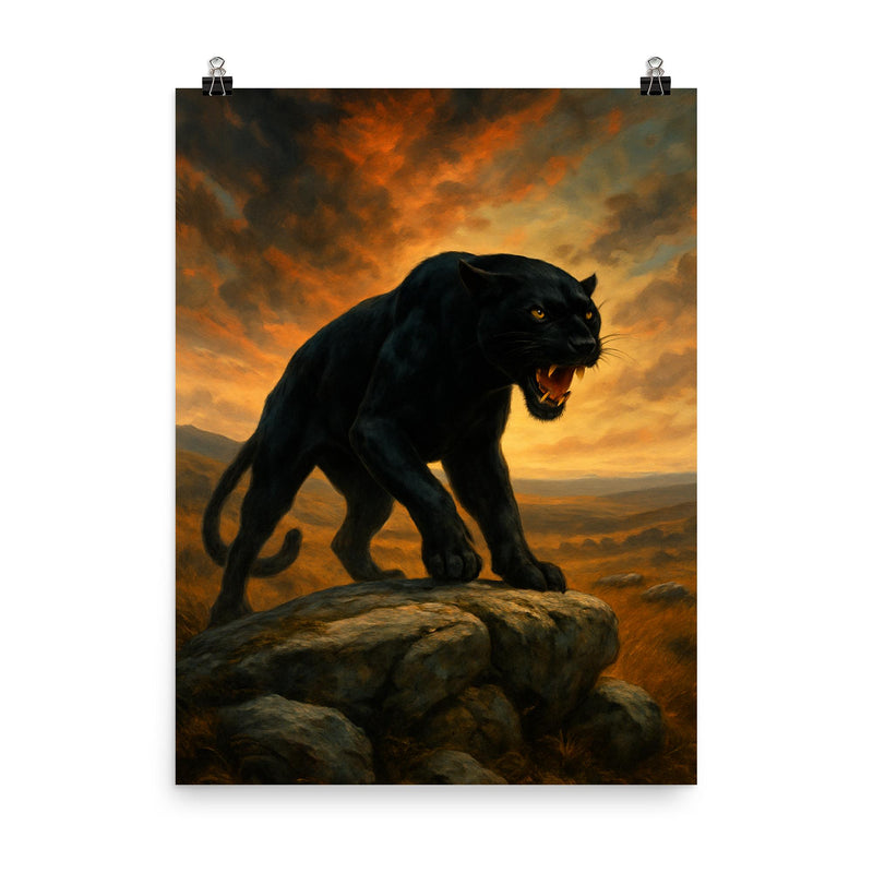 Beast of Bodmin Moor England poster on a plain backdrop in size 8