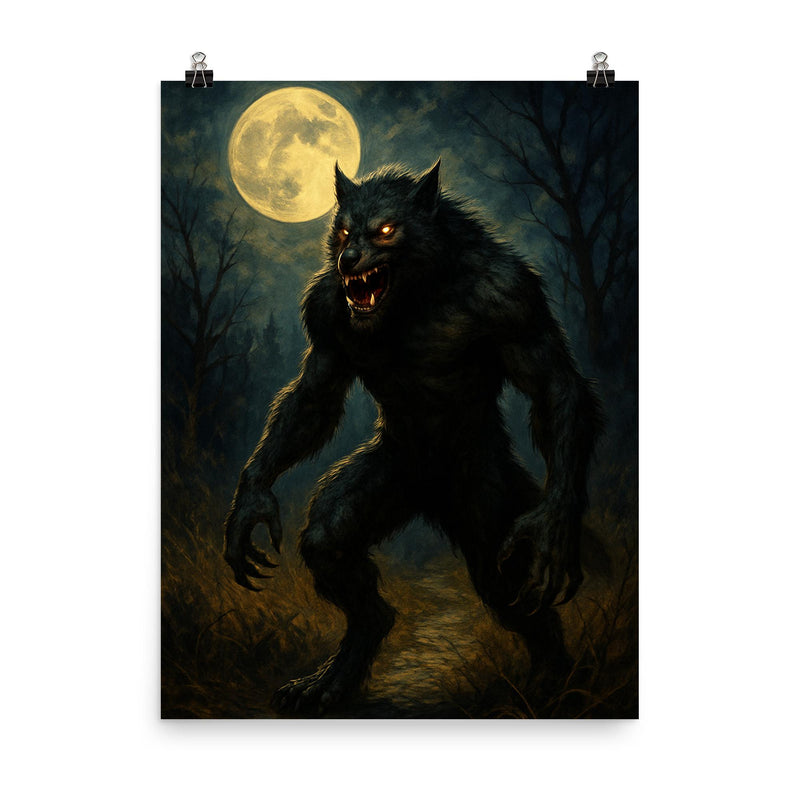 Beast of Bray Road Wisconsin USA poster on a plain backdrop in size 8
