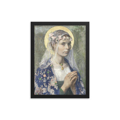 Beate Maria by Gari Melchers framed print on a plain backdrop in size 12"x16".