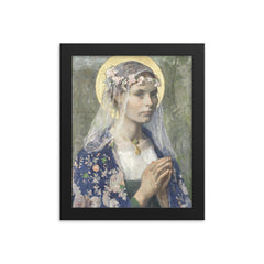 Beate Maria by Gari Melchers framed print on a plain backdrop in size 8"x10".