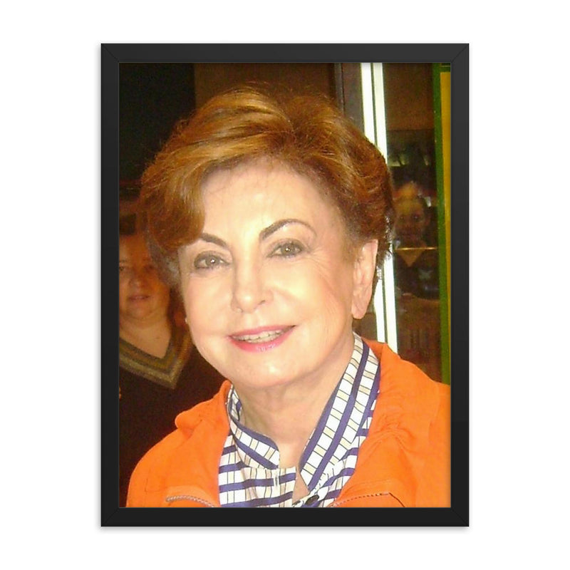 Beatriz Segall framed print on a plain backdrop in size 18