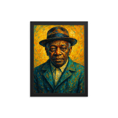 Beauford Delaney framed print on a plain backdrop in size 12"x16".