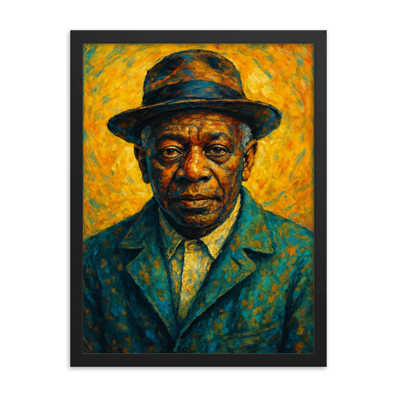 Beauford Delaney framed print on a plain backdrop in size 18
