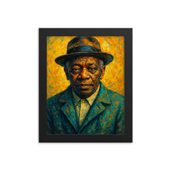 Beauford Delaney framed print on a plain backdrop in size 8"x10".