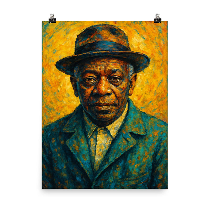 Beauford Delaney poster on a plain backdrop in size 8