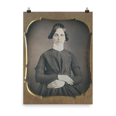 Beauty with a Raised Eyebrow, 1860s poster on a plain backdrop in size 8"x10".