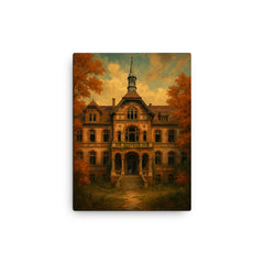 Beelitz Heilstätten Sanatorium Germany canvas print on a plain backdrop in size 12"x16".