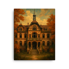 Beelitz Heilstätten Sanatorium Germany canvas print on a plain backdrop in size 16"x20".