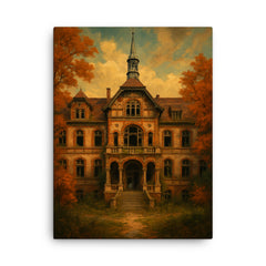 Beelitz Heilstätten Sanatorium Germany canvas print on a plain backdrop in size 18"x24".