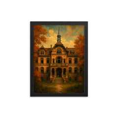 Beelitz Heilstätten Sanatorium Germany framed print on a plain backdrop in size 12"x16".